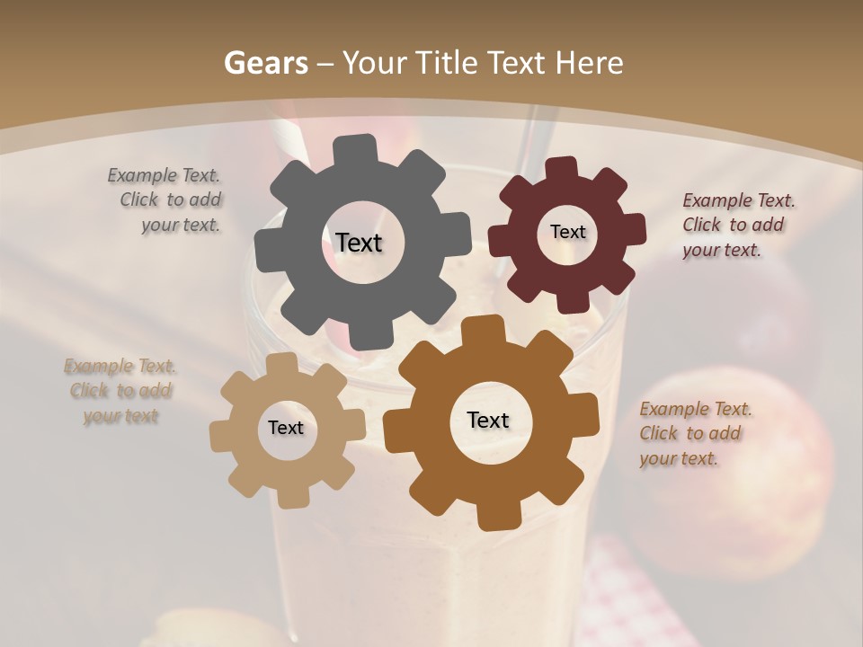 A Smoothie With Apples And A Straw In It PowerPoint Template