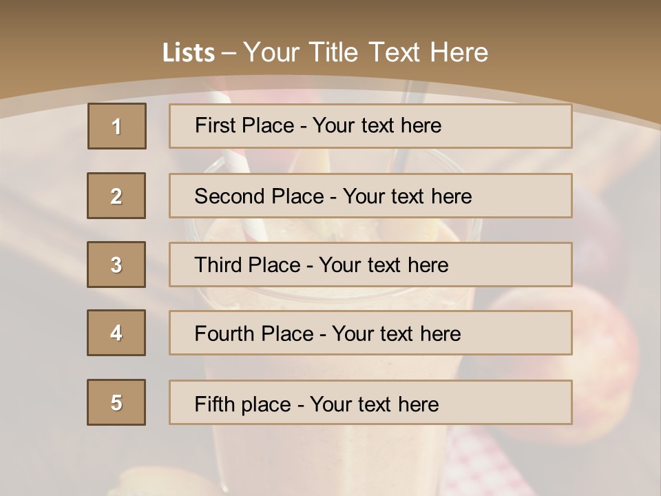 A Smoothie With Apples And A Straw In It PowerPoint Template