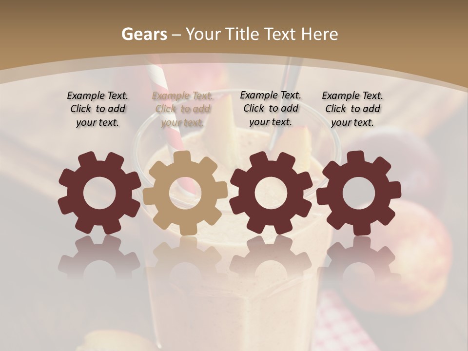 A Smoothie With Apples And A Straw In It PowerPoint Template