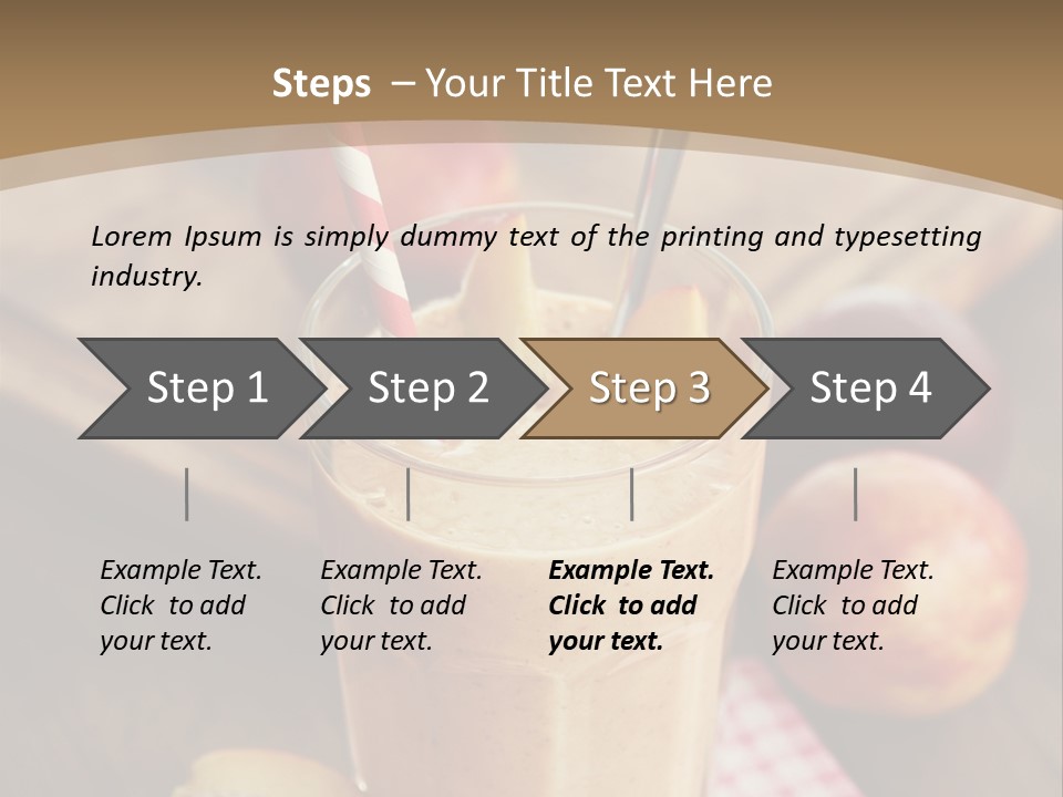A Smoothie With Apples And A Straw In It PowerPoint Template