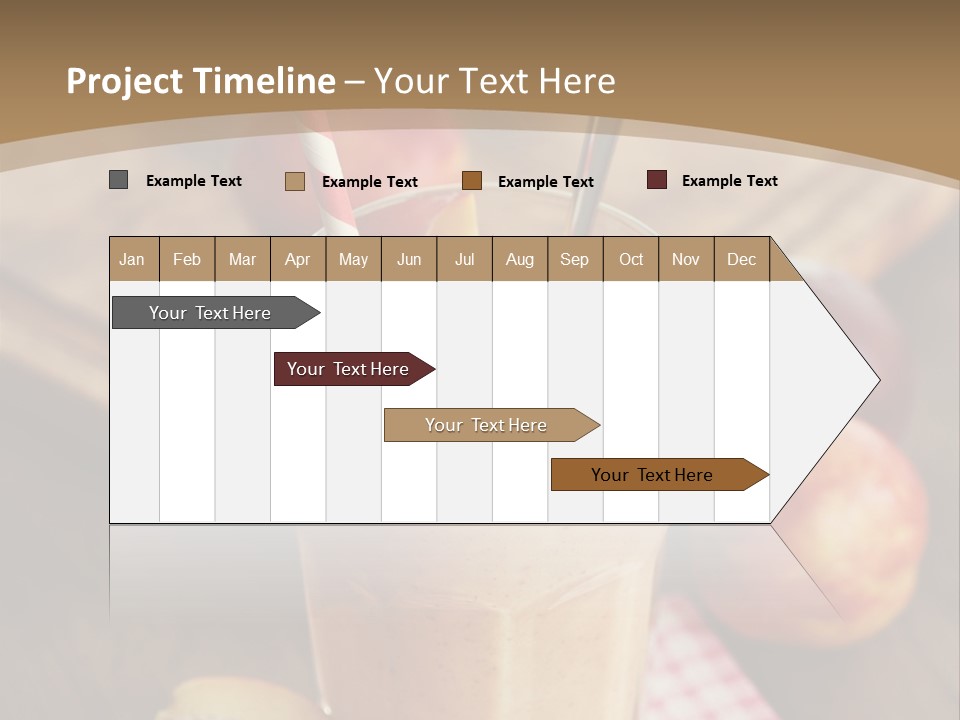 A Smoothie With Apples And A Straw In It PowerPoint Template