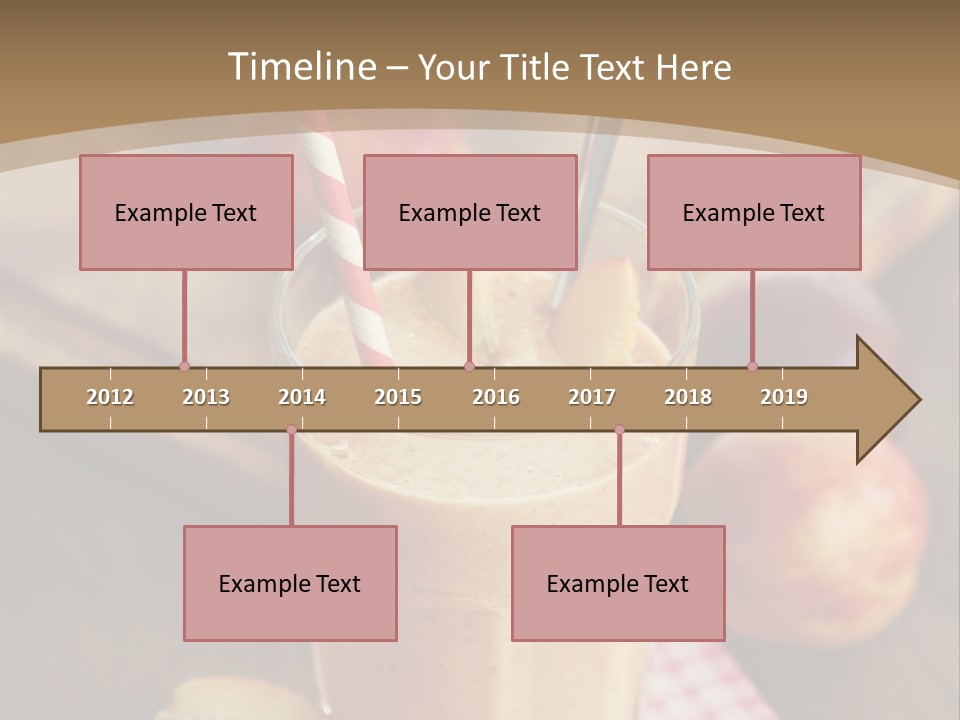 A Smoothie With Apples And A Straw In It PowerPoint Template