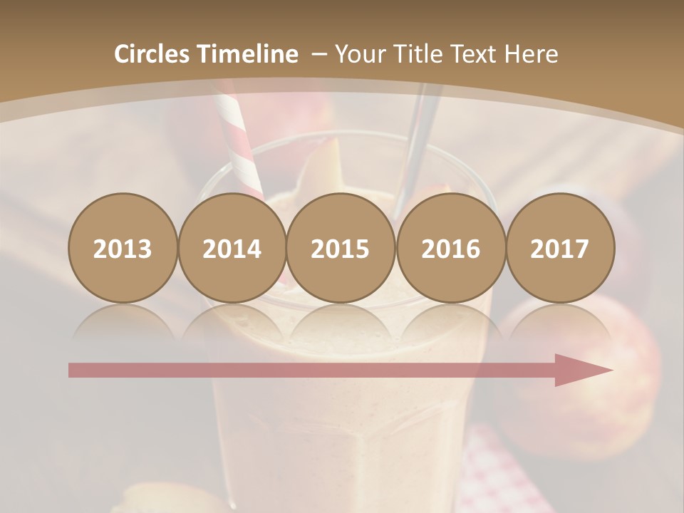 A Smoothie With Apples And A Straw In It PowerPoint Template