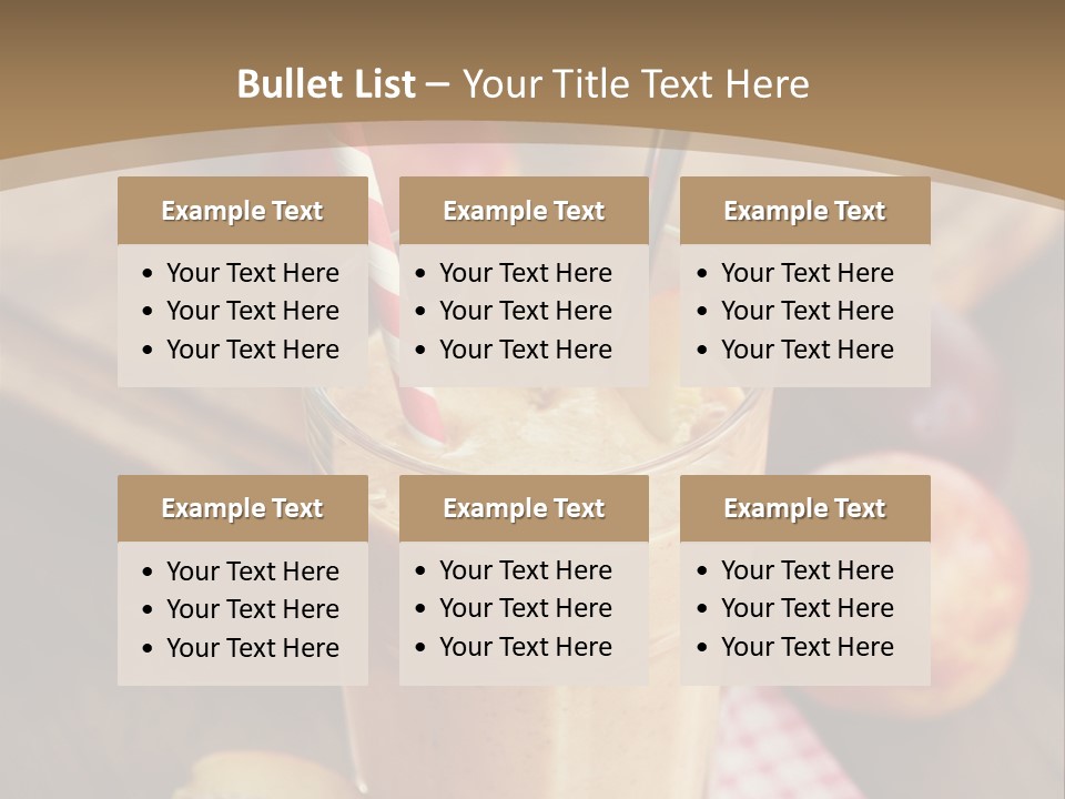 A Smoothie With Apples And A Straw In It PowerPoint Template