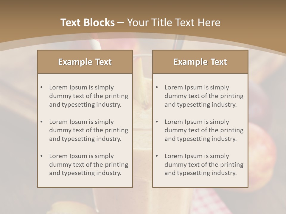 A Smoothie With Apples And A Straw In It PowerPoint Template