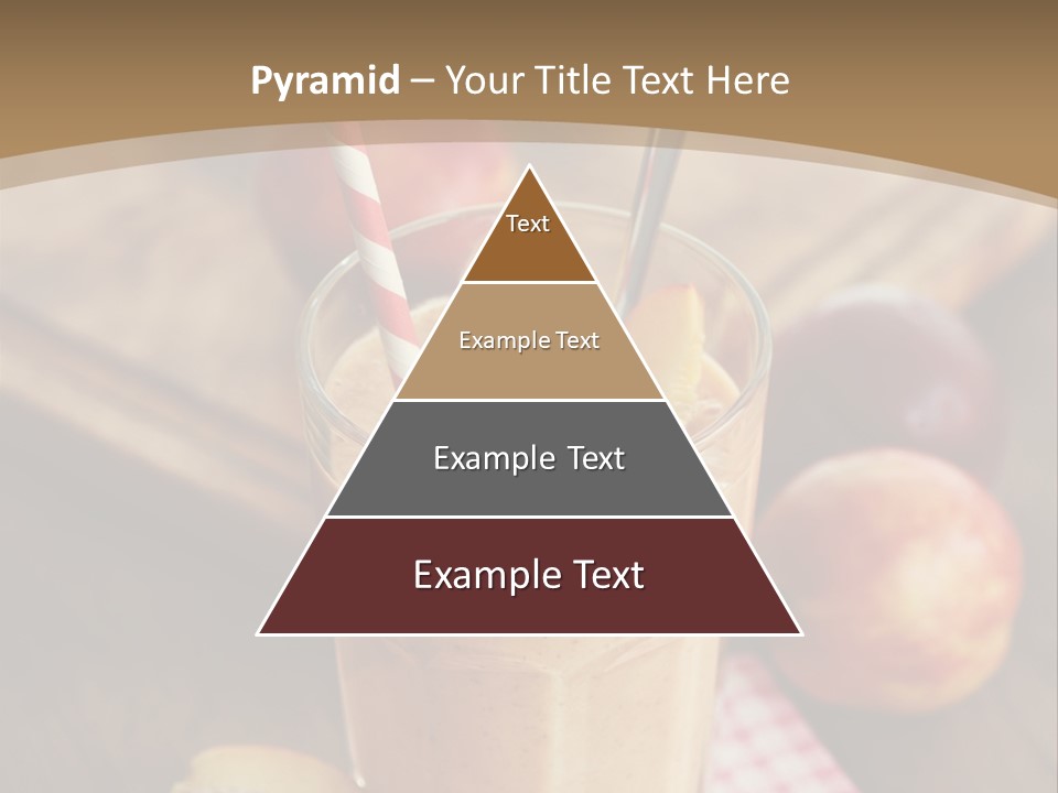 A Smoothie With Apples And A Straw In It PowerPoint Template