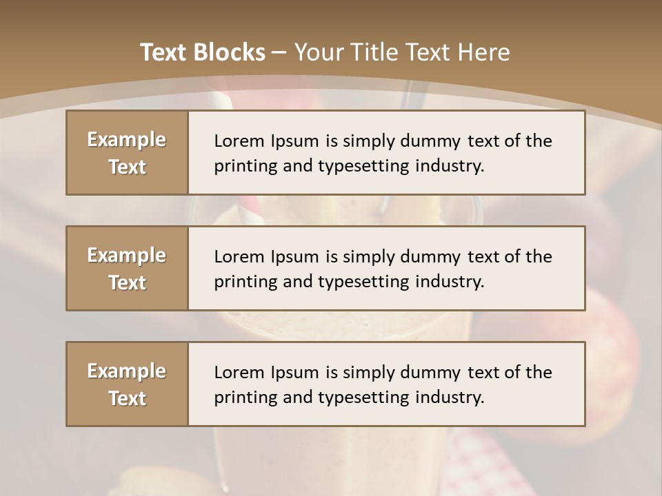 A Smoothie With Apples And A Straw In It PowerPoint Template