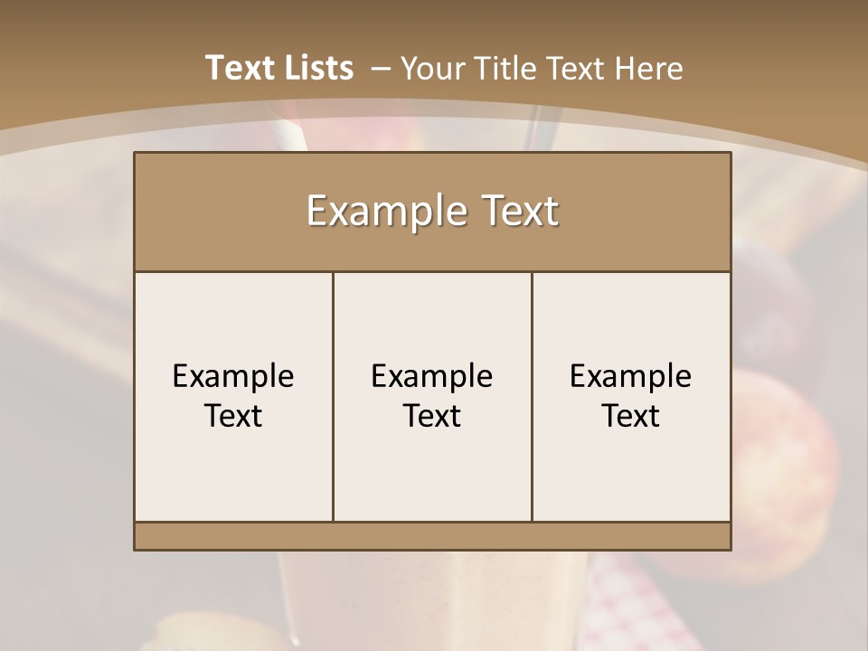 A Smoothie With Apples And A Straw In It PowerPoint Template
