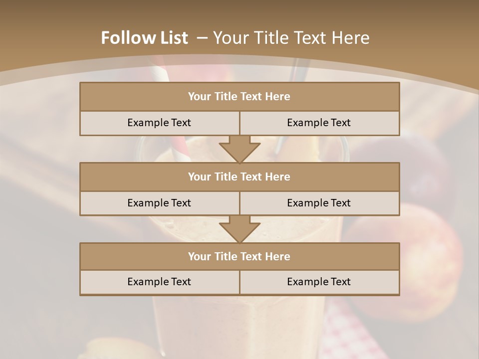 A Smoothie With Apples And A Straw In It PowerPoint Template