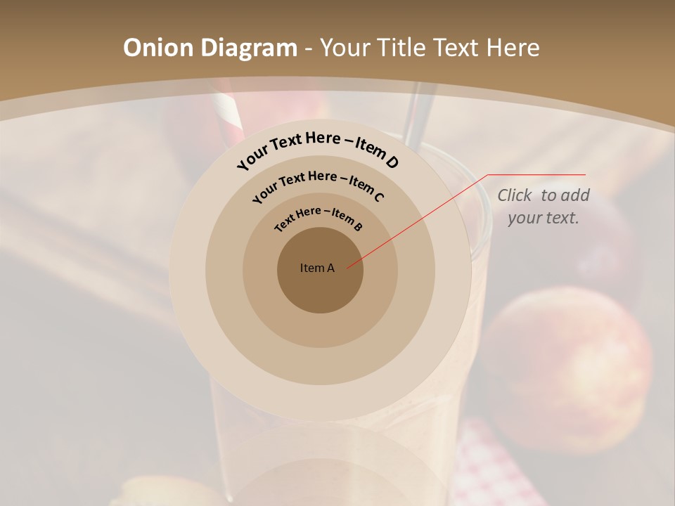 A Smoothie With Apples And A Straw In It PowerPoint Template