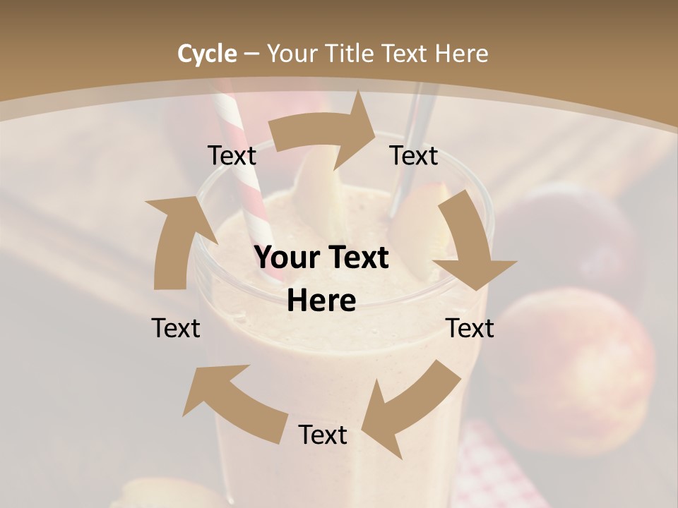 A Smoothie With Apples And A Straw In It PowerPoint Template