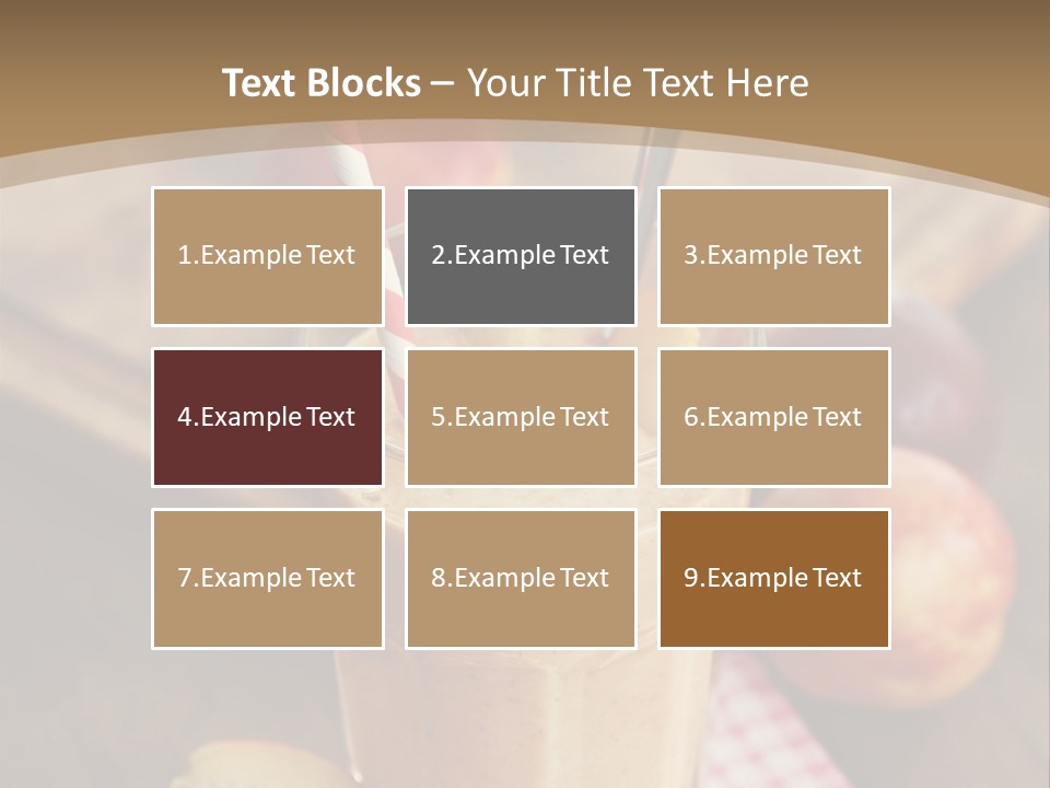 A Smoothie With Apples And A Straw In It PowerPoint Template