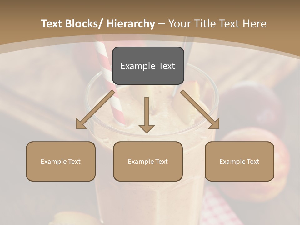 A Smoothie With Apples And A Straw In It PowerPoint Template