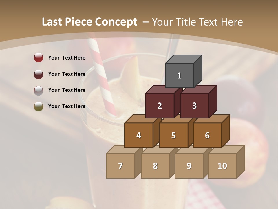 A Smoothie With Apples And A Straw In It PowerPoint Template