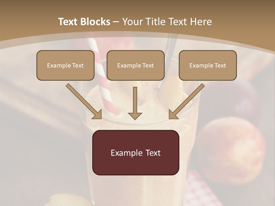 A Smoothie With Apples And A Straw In It PowerPoint Template