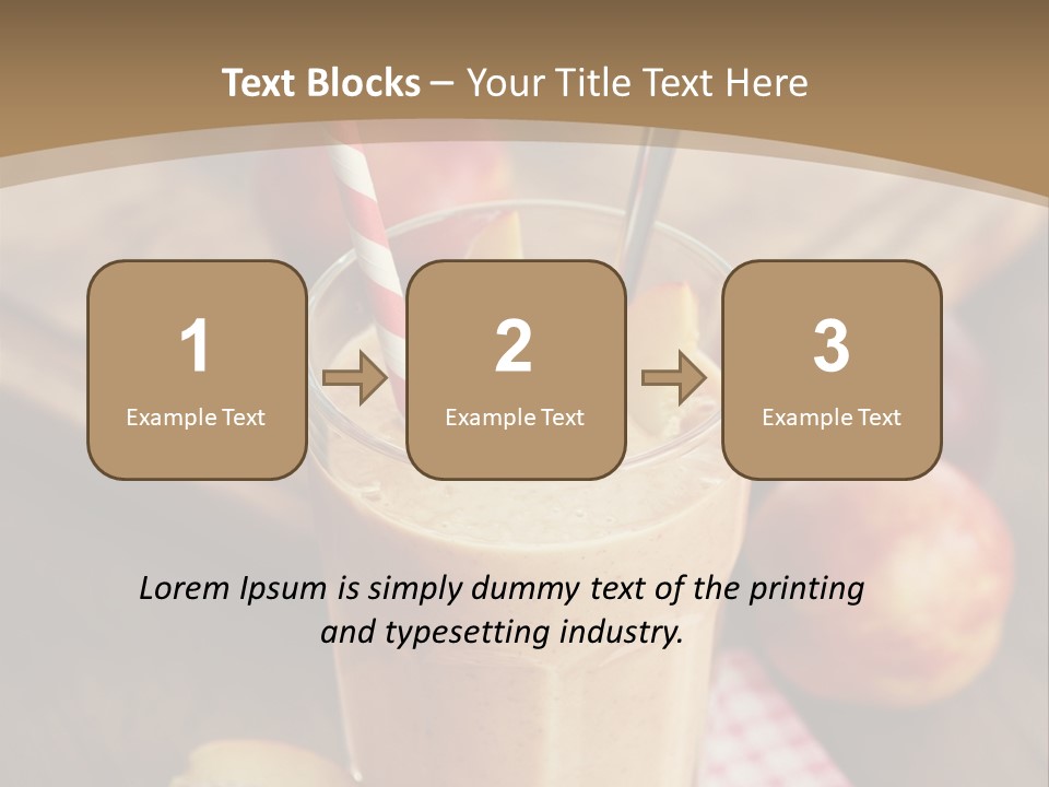 A Smoothie With Apples And A Straw In It PowerPoint Template