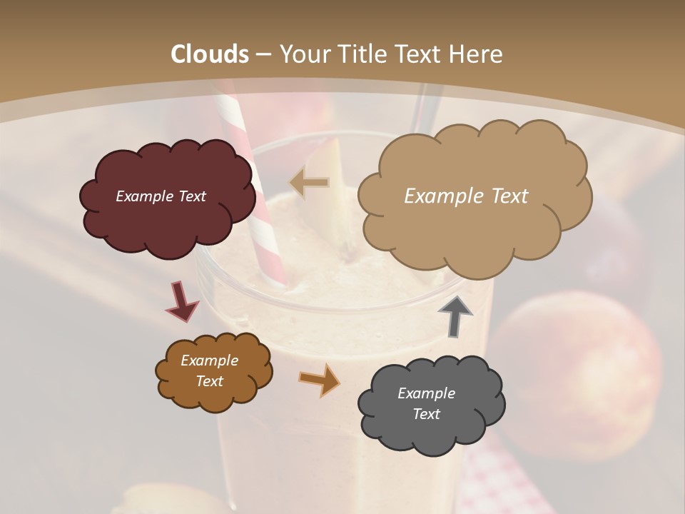 A Smoothie With Apples And A Straw In It PowerPoint Template