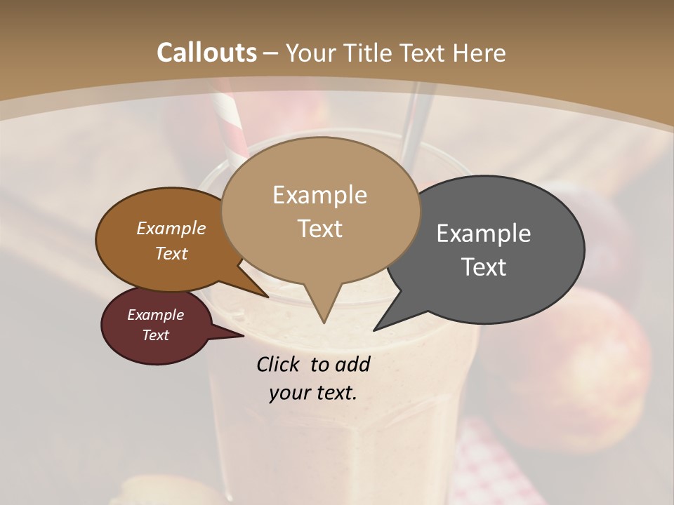 A Smoothie With Apples And A Straw In It PowerPoint Template