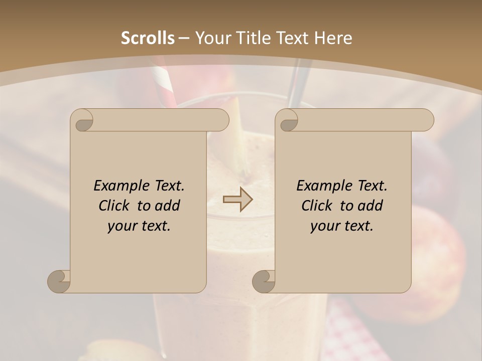 A Smoothie With Apples And A Straw In It PowerPoint Template