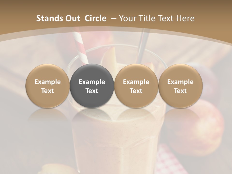 A Smoothie With Apples And A Straw In It PowerPoint Template