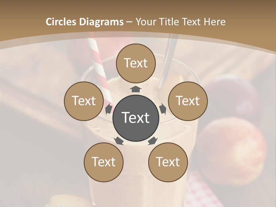 A Smoothie With Apples And A Straw In It PowerPoint Template