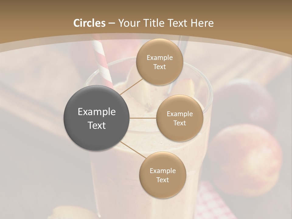 A Smoothie With Apples And A Straw In It PowerPoint Template