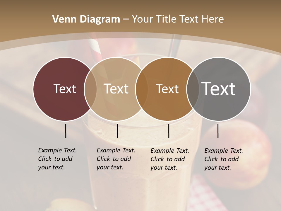 A Smoothie With Apples And A Straw In It PowerPoint Template