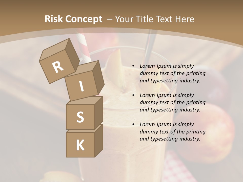 A Smoothie With Apples And A Straw In It PowerPoint Template