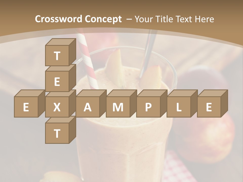 A Smoothie With Apples And A Straw In It PowerPoint Template