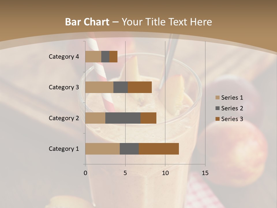 A Smoothie With Apples And A Straw In It PowerPoint Template