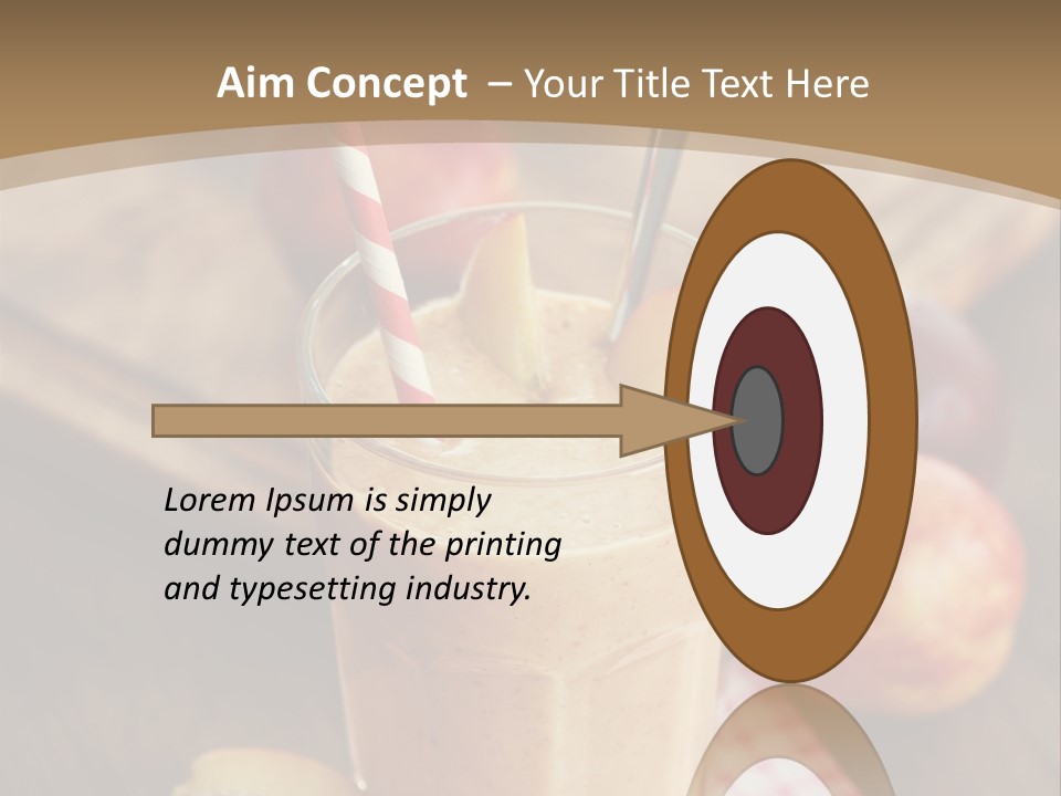 A Smoothie With Apples And A Straw In It PowerPoint Template