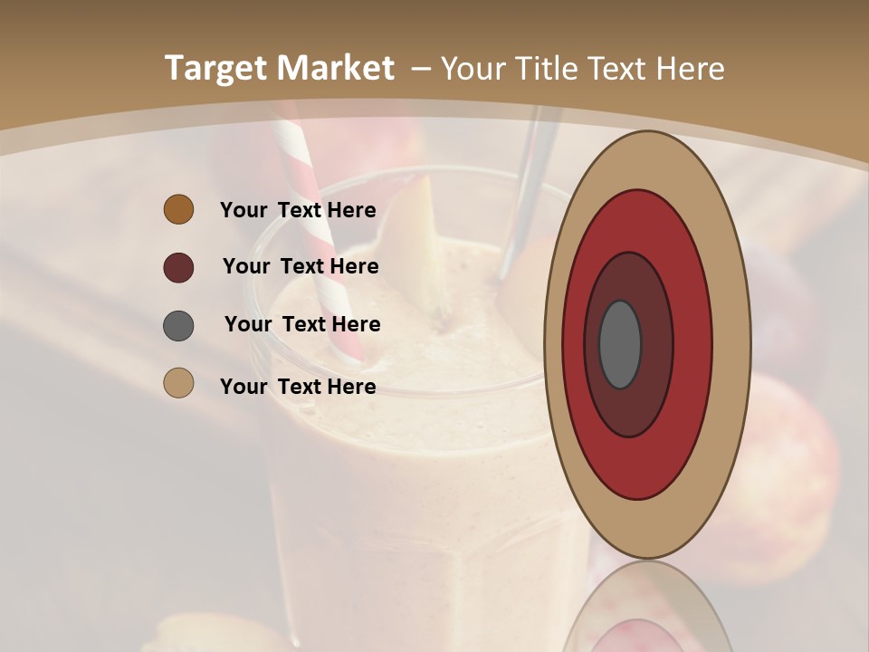 A Smoothie With Apples And A Straw In It PowerPoint Template