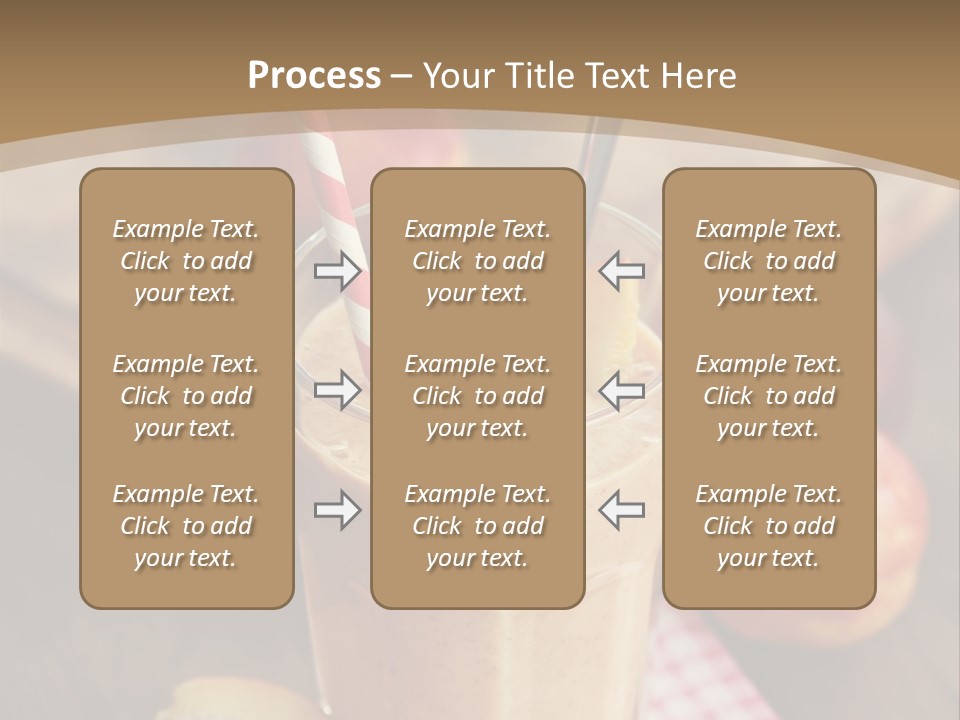 A Smoothie With Apples And A Straw In It PowerPoint Template