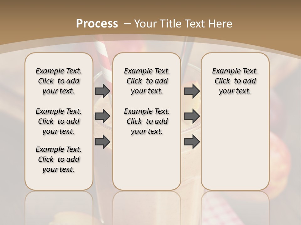 A Smoothie With Apples And A Straw In It PowerPoint Template