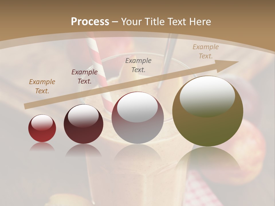 A Smoothie With Apples And A Straw In It PowerPoint Template