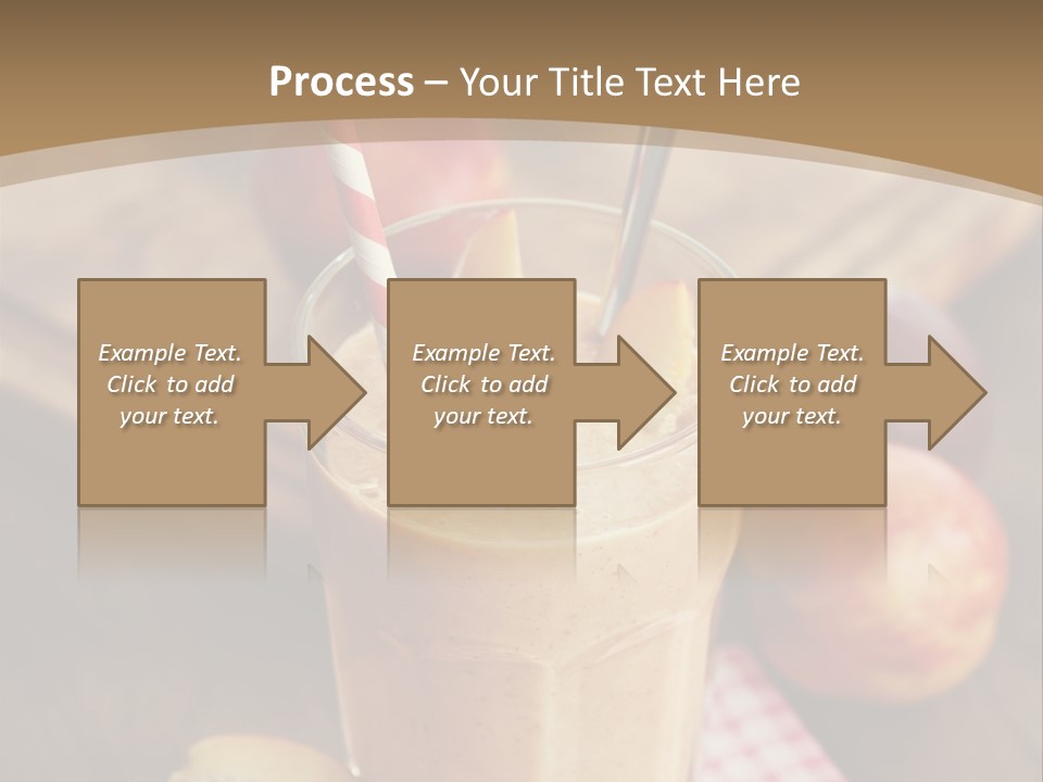 A Smoothie With Apples And A Straw In It PowerPoint Template