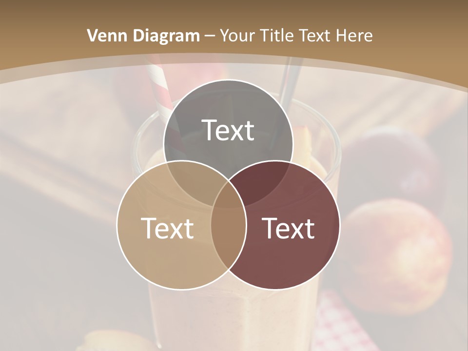 A Smoothie With Apples And A Straw In It PowerPoint Template