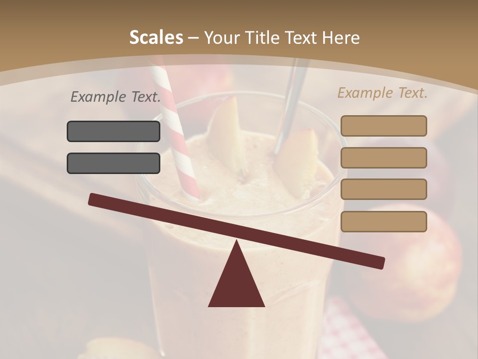 A Smoothie With Apples And A Straw In It PowerPoint Template