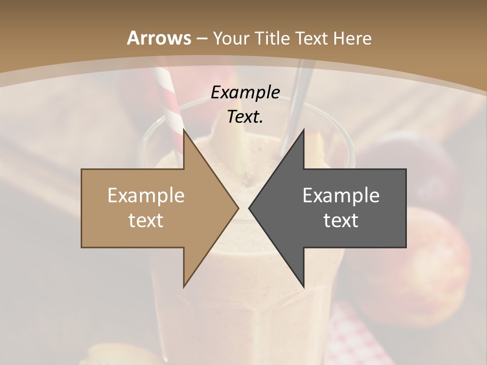 A Smoothie With Apples And A Straw In It PowerPoint Template