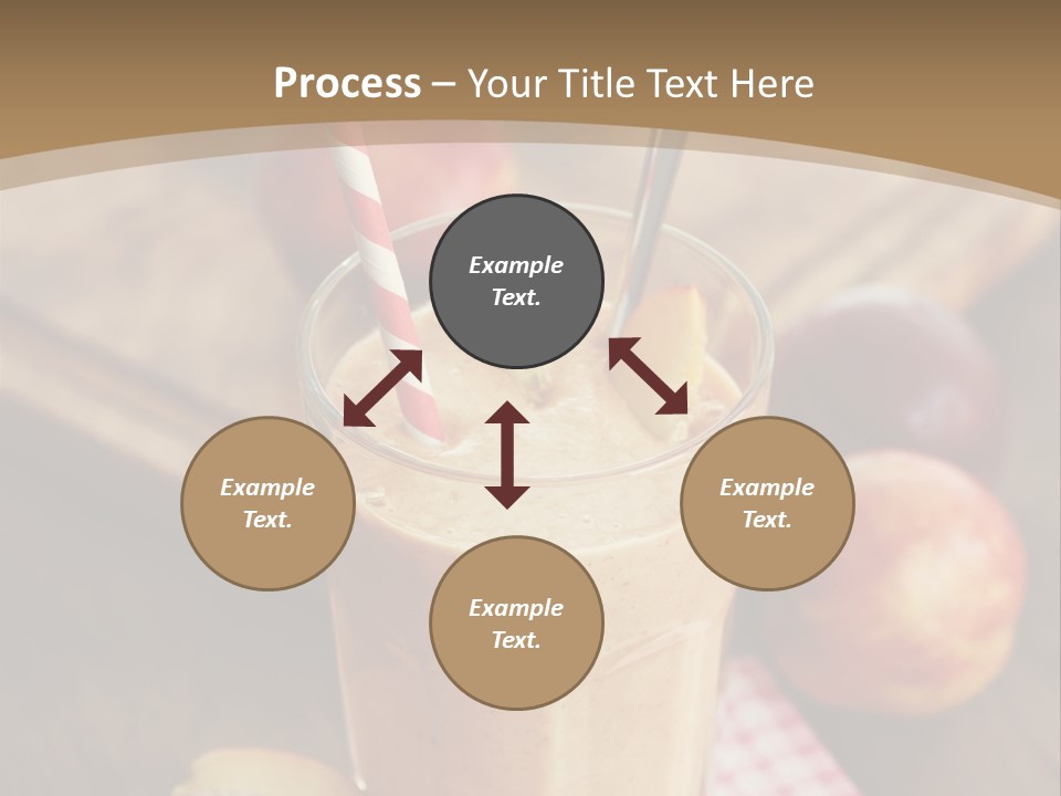 A Smoothie With Apples And A Straw In It PowerPoint Template
