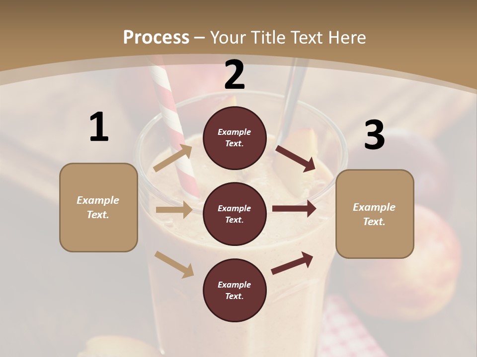 A Smoothie With Apples And A Straw In It PowerPoint Template