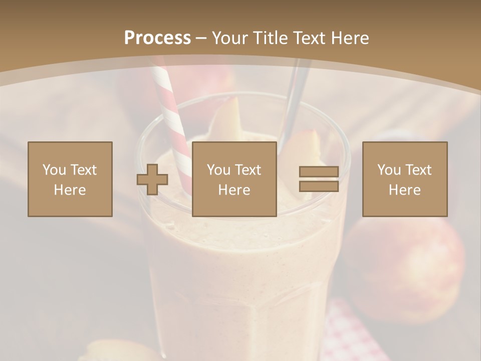 A Smoothie With Apples And A Straw In It PowerPoint Template