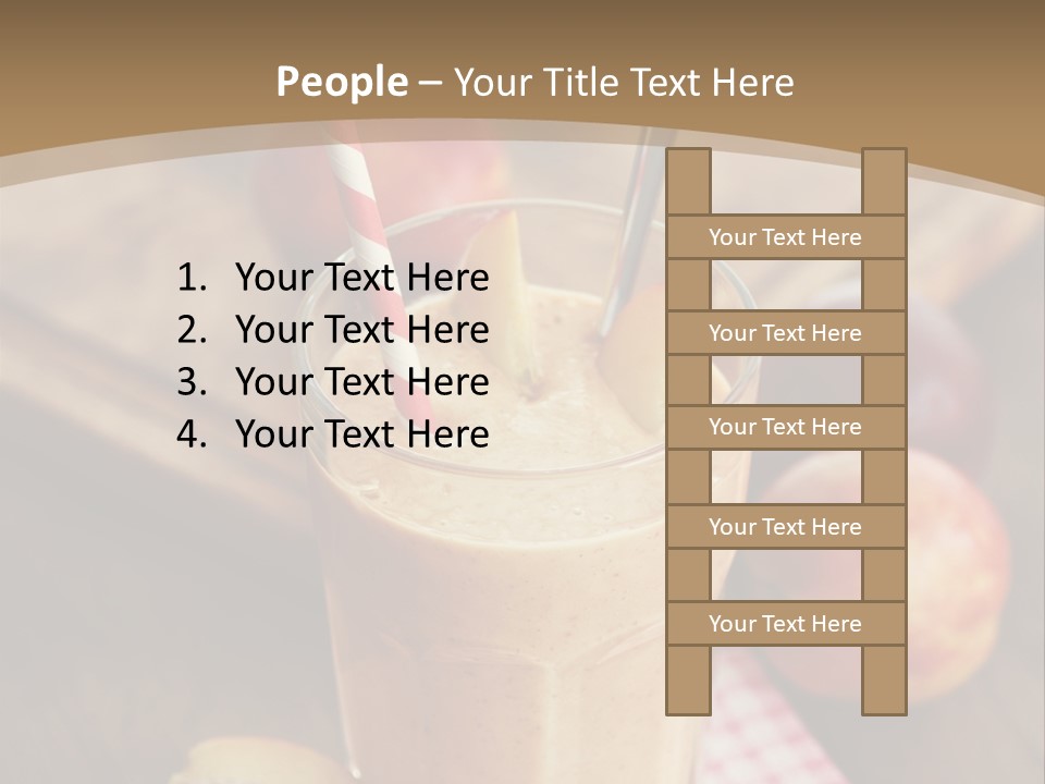 A Smoothie With Apples And A Straw In It PowerPoint Template