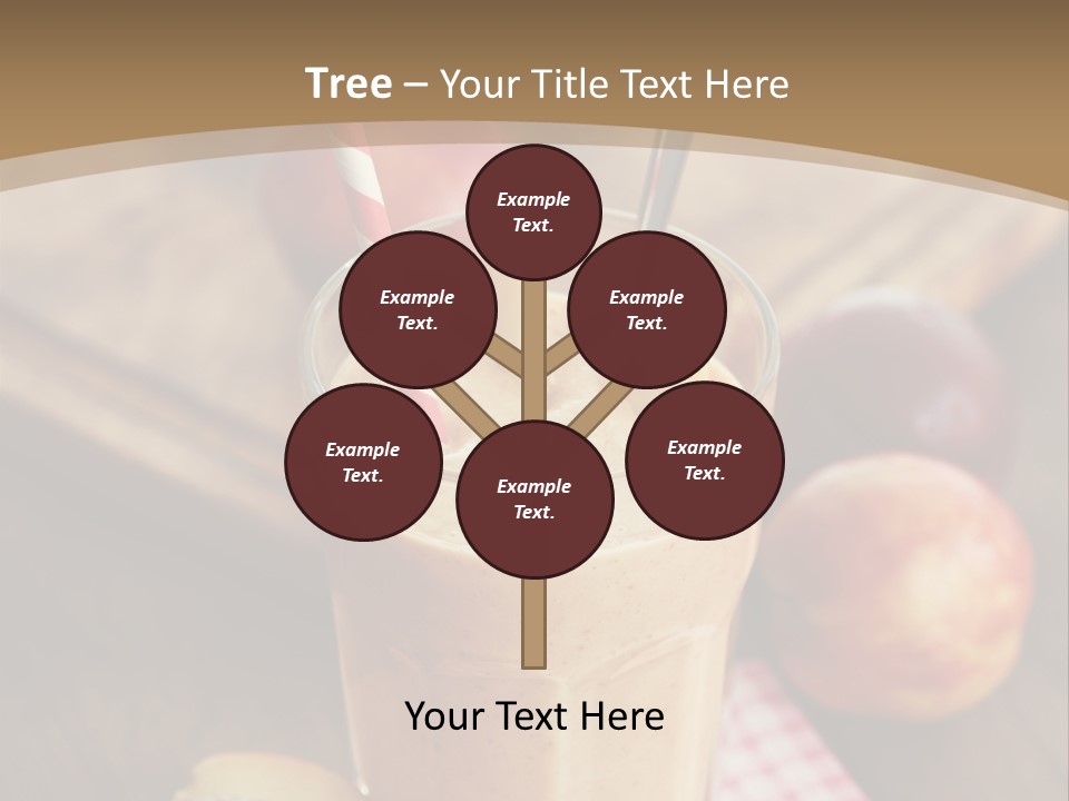 A Smoothie With Apples And A Straw In It PowerPoint Template