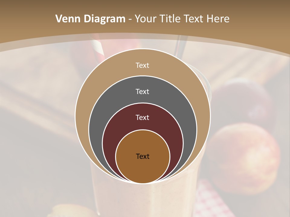 A Smoothie With Apples And A Straw In It PowerPoint Template