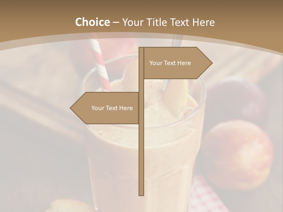 A Smoothie With Apples And A Straw In It PowerPoint Template