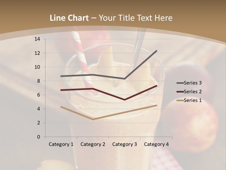 A Smoothie With Apples And A Straw In It PowerPoint Template