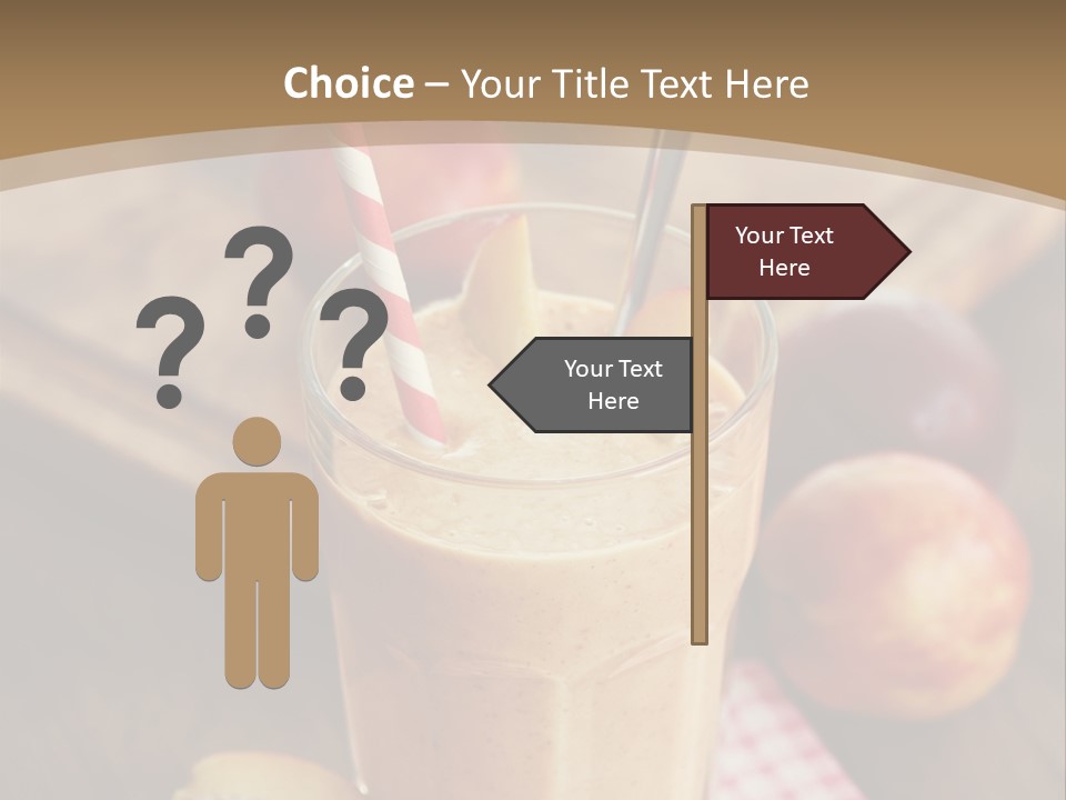 A Smoothie With Apples And A Straw In It PowerPoint Template