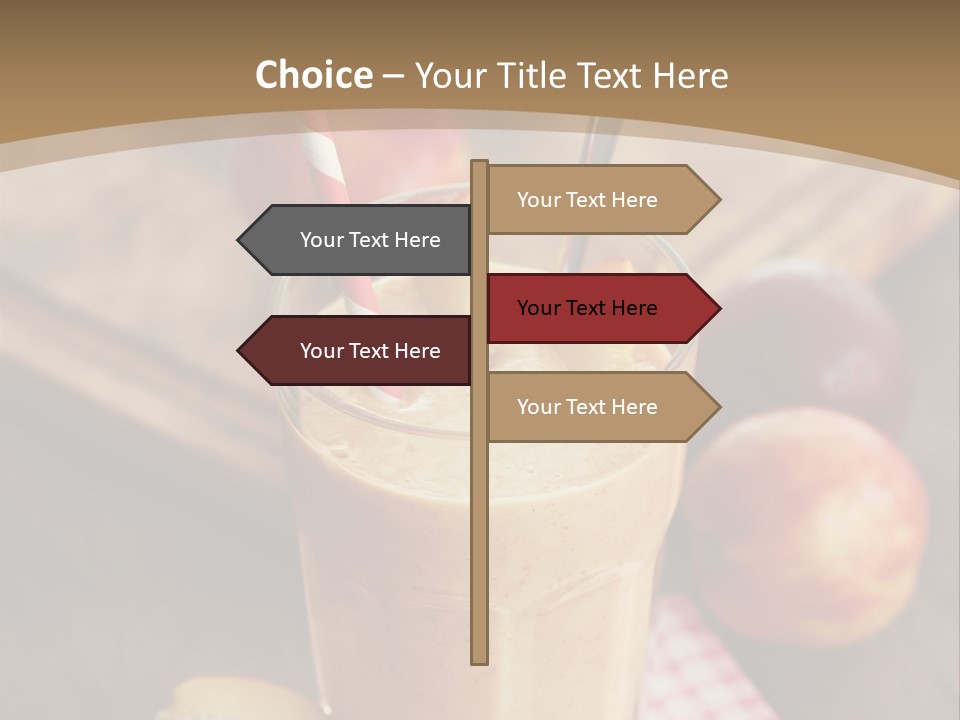 A Smoothie With Apples And A Straw In It PowerPoint Template