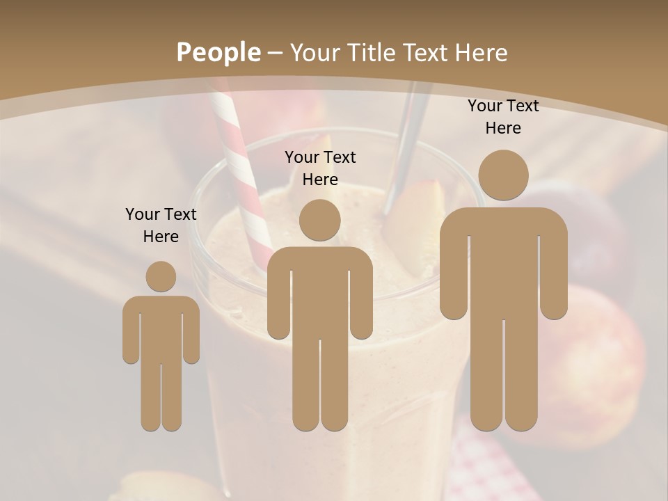 A Smoothie With Apples And A Straw In It PowerPoint Template